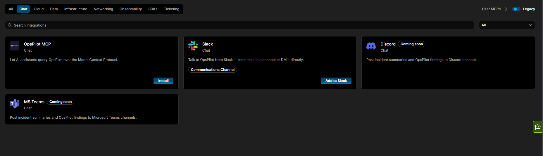 Chat integrations